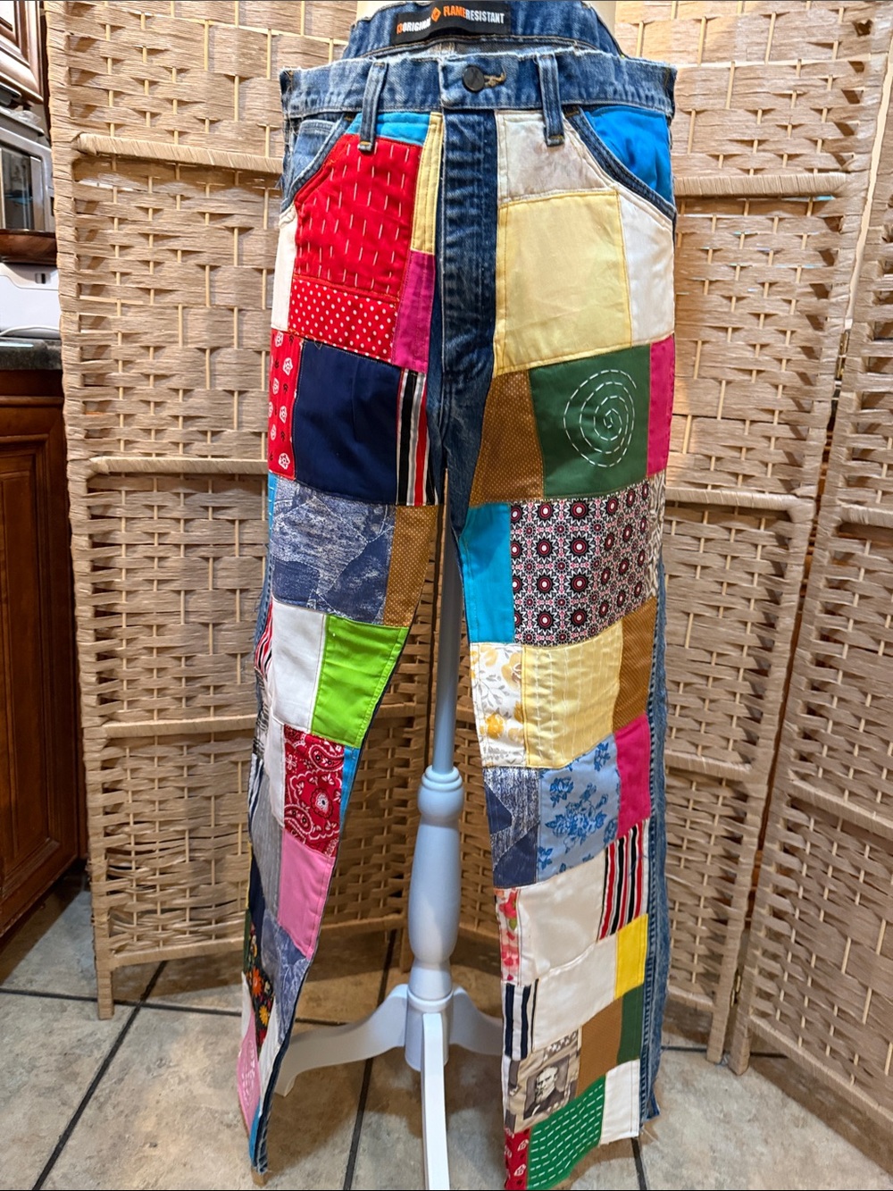 Wrangler Patchwork Multicolor Jeans - Picture 1 of 1